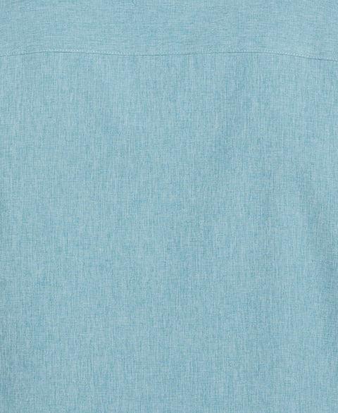 Geo Embroidered Panel Chambray Shirt (Surf Spray) 