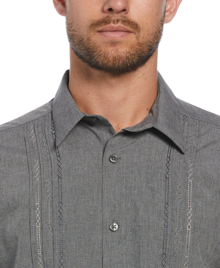 Geo Embroided Chambray Shirt (Steeple Gray) 