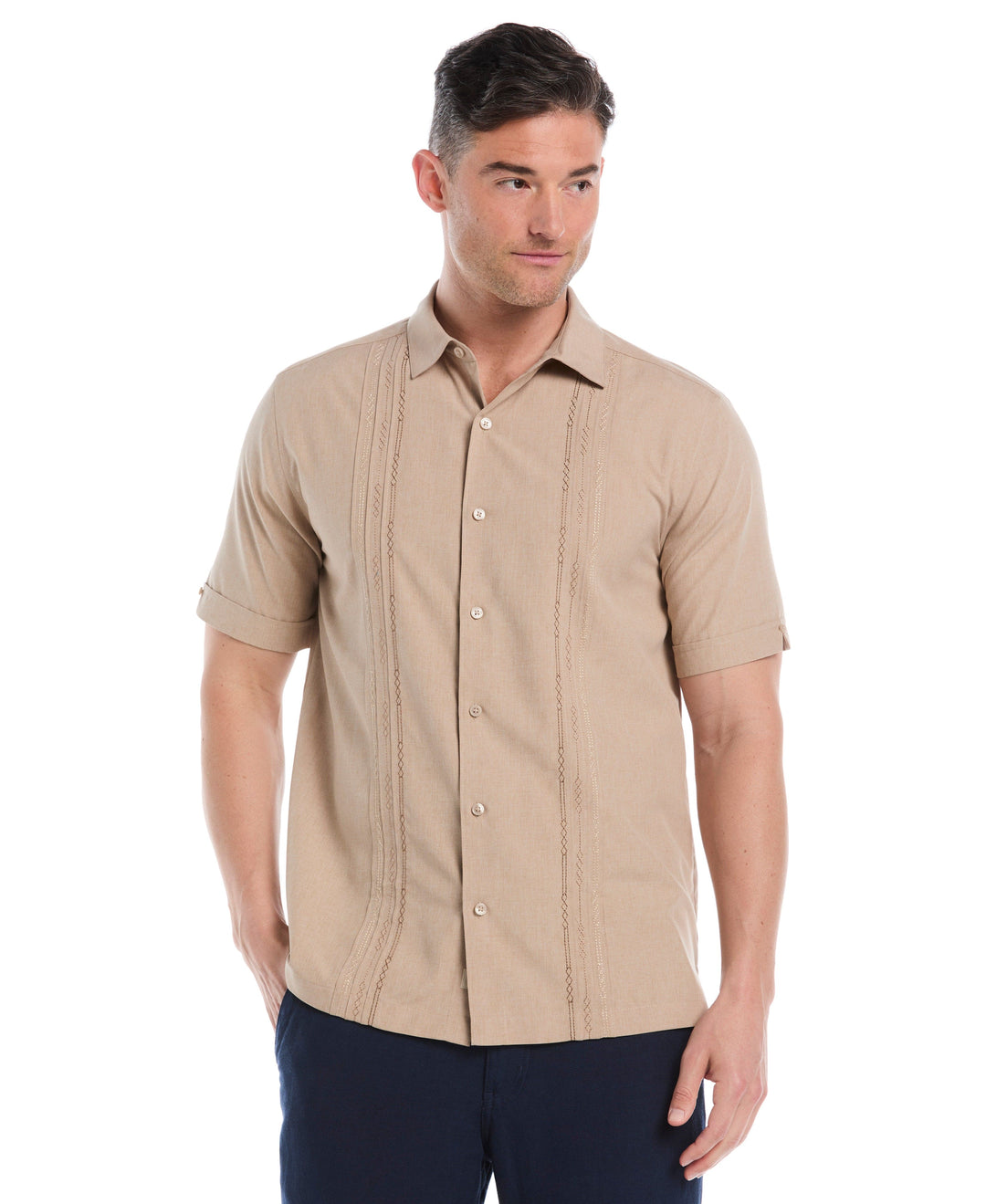 Geo Embroided Chambray Shirt (Island Fossil) 