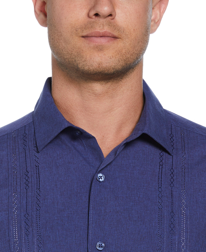 Geo Embroided Chambray Shirt (Skipper Blue) 