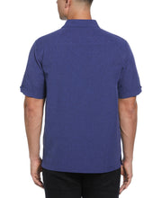 Geo Embroidered Panel Chambray Shirt (Skipper Blue) 