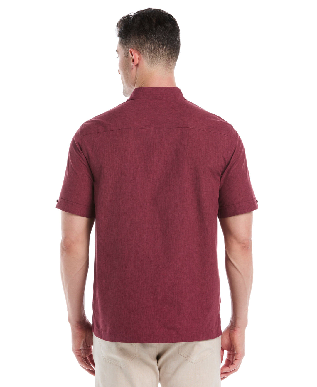 Geo Embroided Chambray Shirt (Cordovan) 