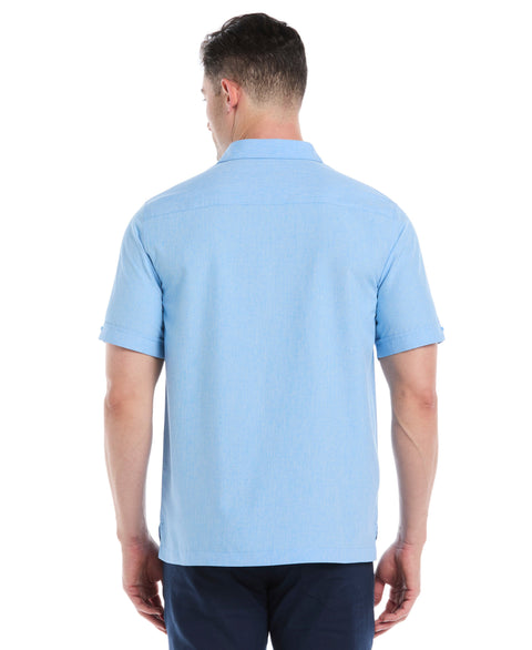 Geo Embroided Chambray Shirt (Dream Blue) 