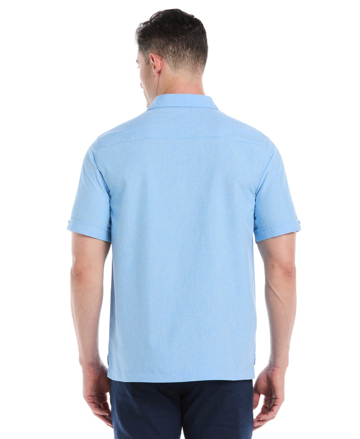 Geo Embroided Chambray Shirt (Dream Blue) 
