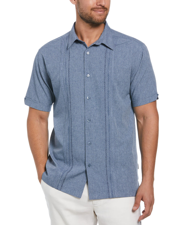 Geo Embroided Chambray Shirt (Dress Blues) 