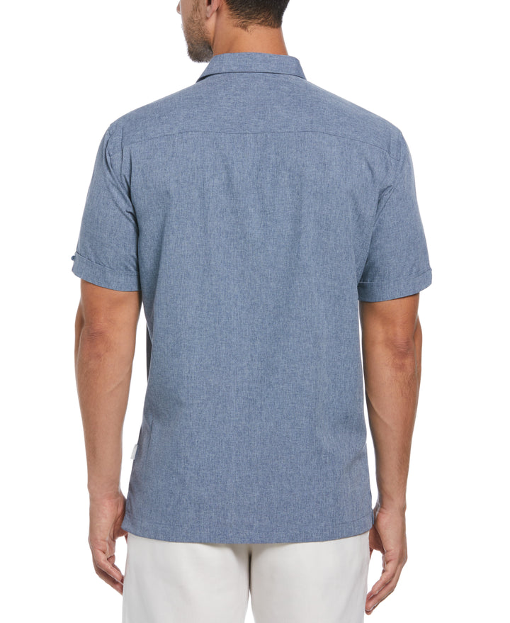Geo Embroided Chambray Shirt (Dress Blues) 