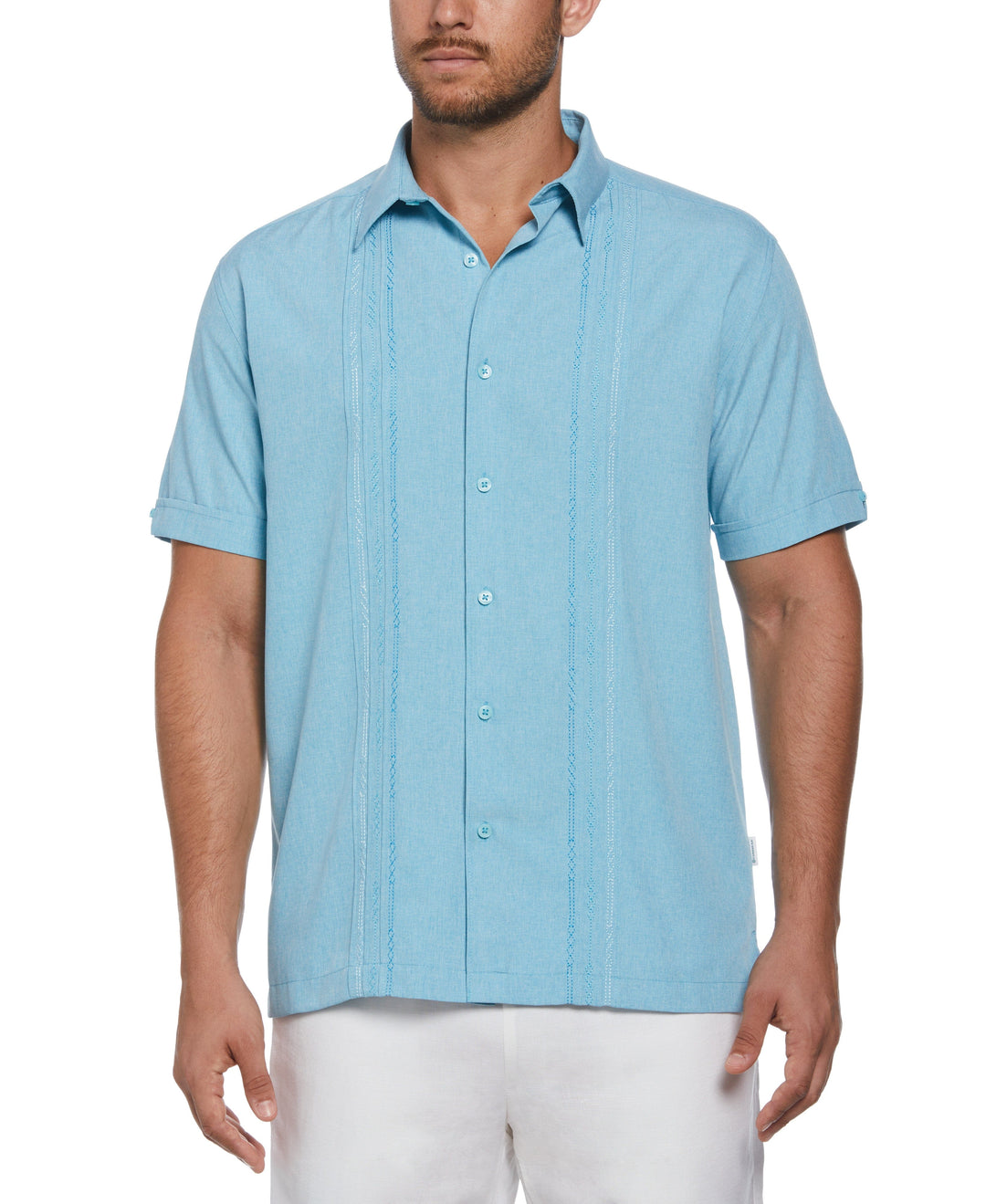 Geo Embroided Chambray Shirt (Delphinium Blue) 