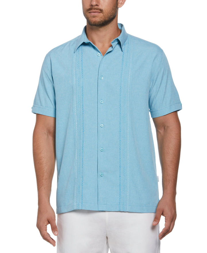 Geo Embroided Chambray Shirt (Delphinium Blue) 