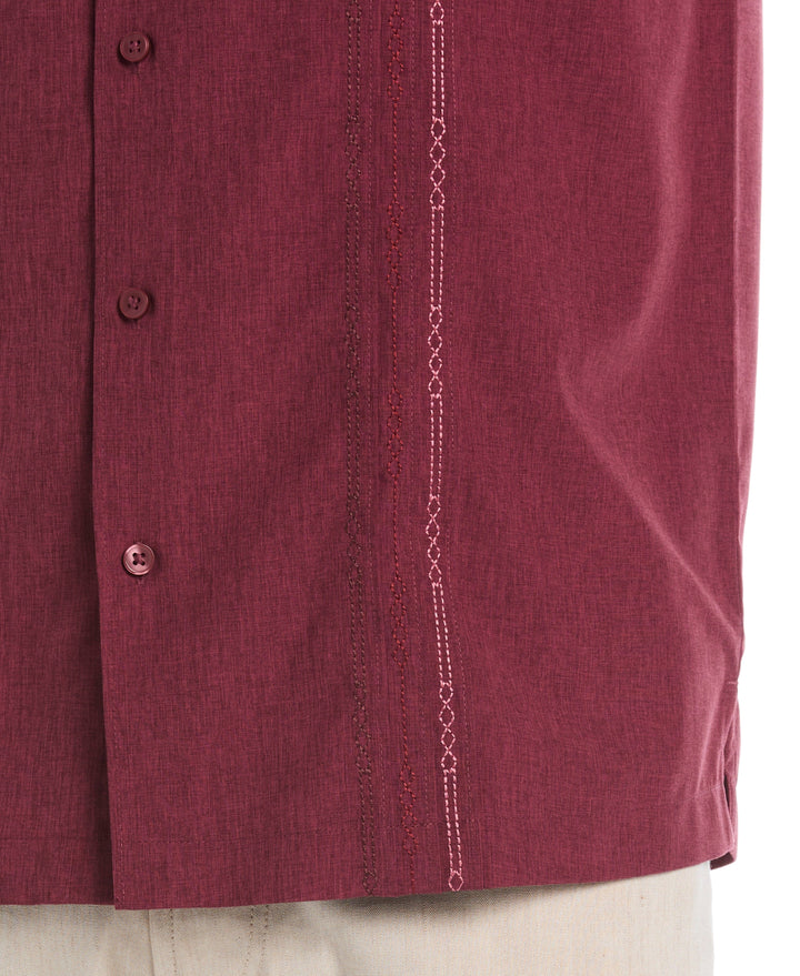 Geo Embroided Chambray Shirt (Cordovan) 