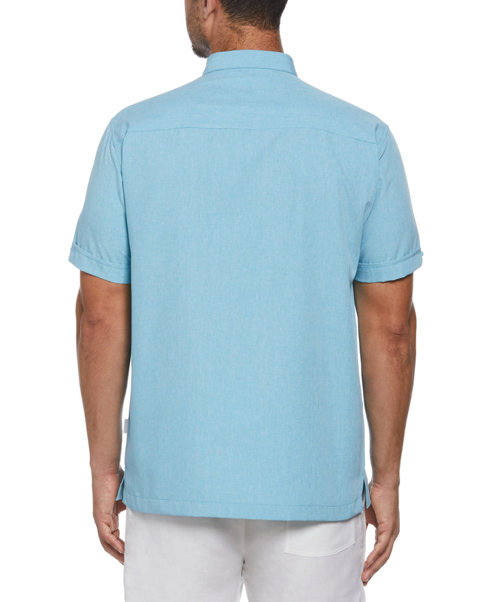 Geo Embroided Chambray Shirt (Delphinium Blue) 