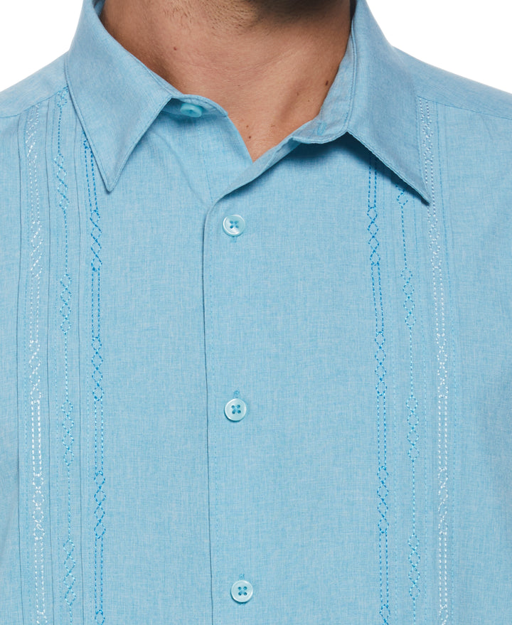 Geo Embroided Chambray Shirt (Delphinium Blue) 