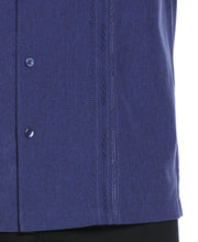 Geo Embroidered Panel Chambray Shirt (Skipper Blue) 