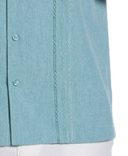 Geo Embroidered Panel Chambray Shirt (Surf Spray) 