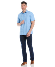 Geo Embroided Chambray Shirt (Dream Blue) 