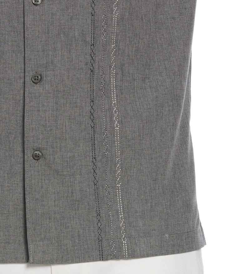 Geo Embroided Chambray Shirt (Steeple Gray) 