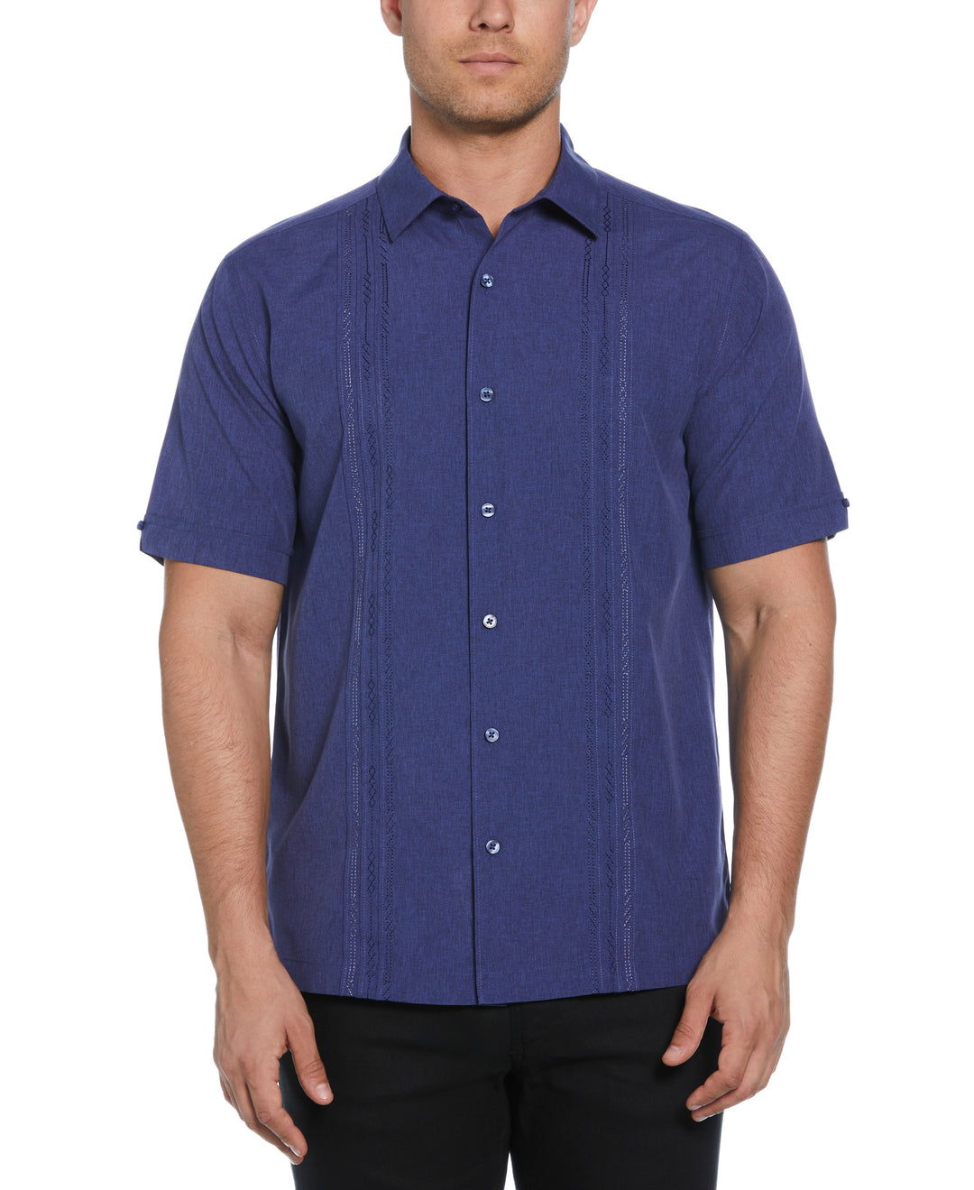 Geo Embroided Chambray Shirt (Skipper Blue) 