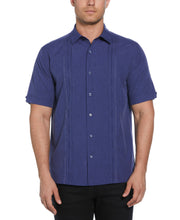 Geo Embroidered Panel Chambray Shirt (Skipper Blue) 
