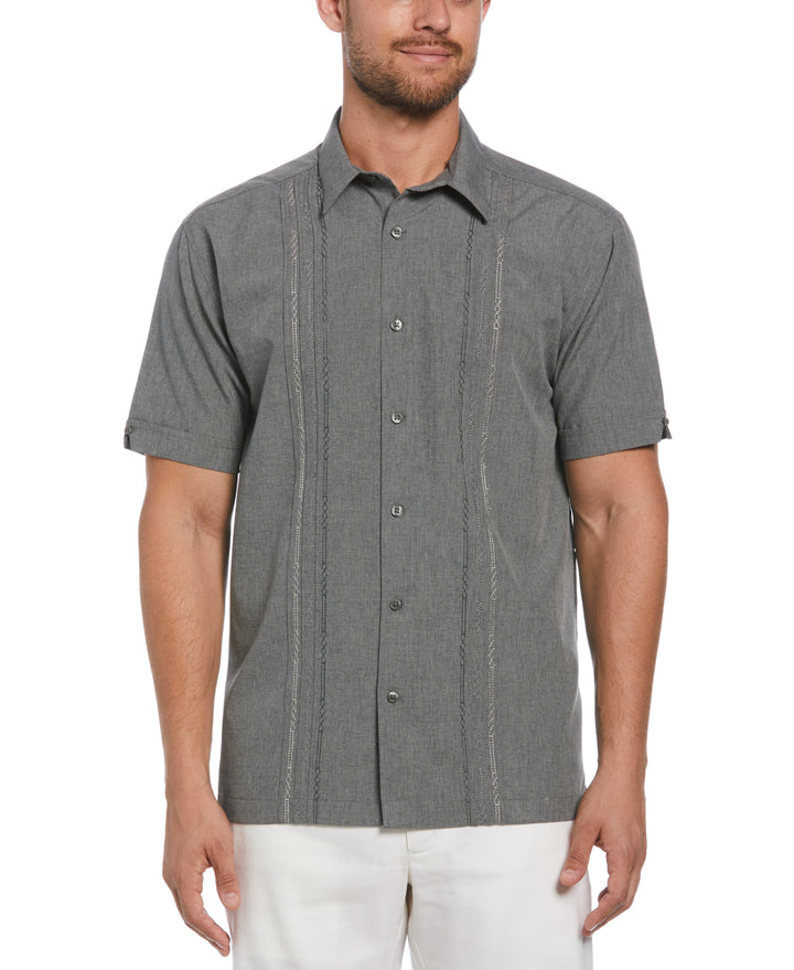 Geo Embroided Chambray Shirt (Steeple Gray) 