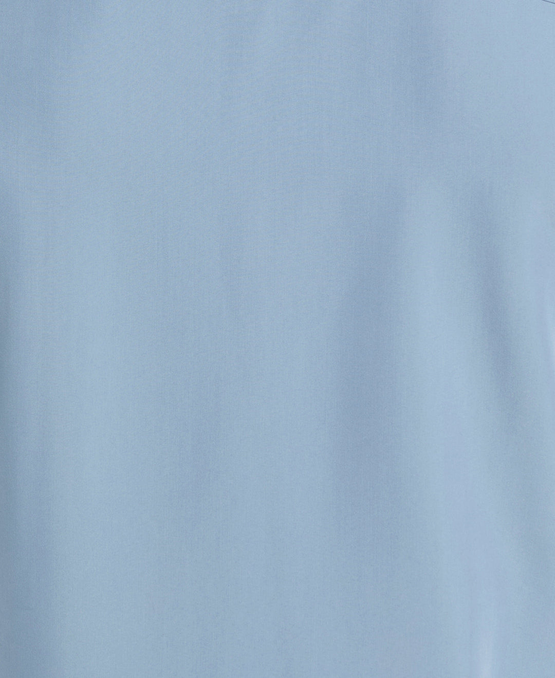 Geo Embroidery Short Sleeve Shirt (Windward Blue) 