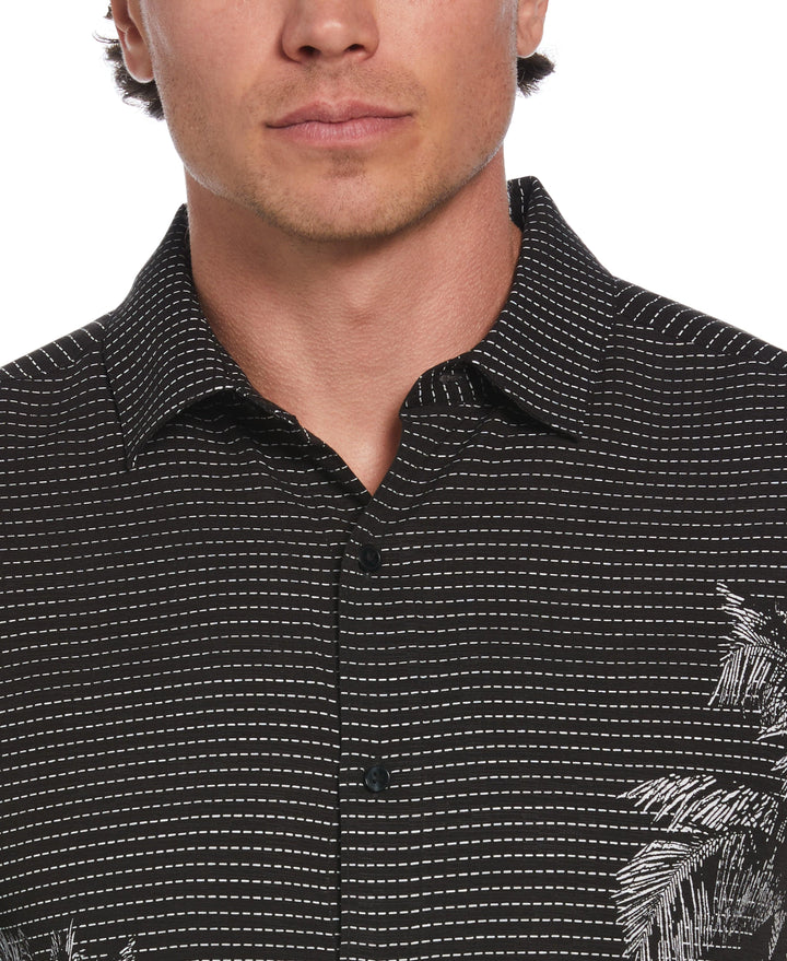 Geo Palms Print Shirt (Jet Black) 
