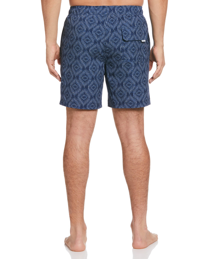 Geo Print 7" Swim Short (Dress Blues) 