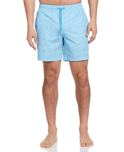 Geo Print 7" Swim Short (Norse Blue) 