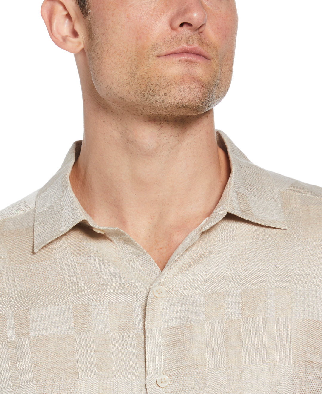 Geometric Dobby Textured Shirt (Linen) 