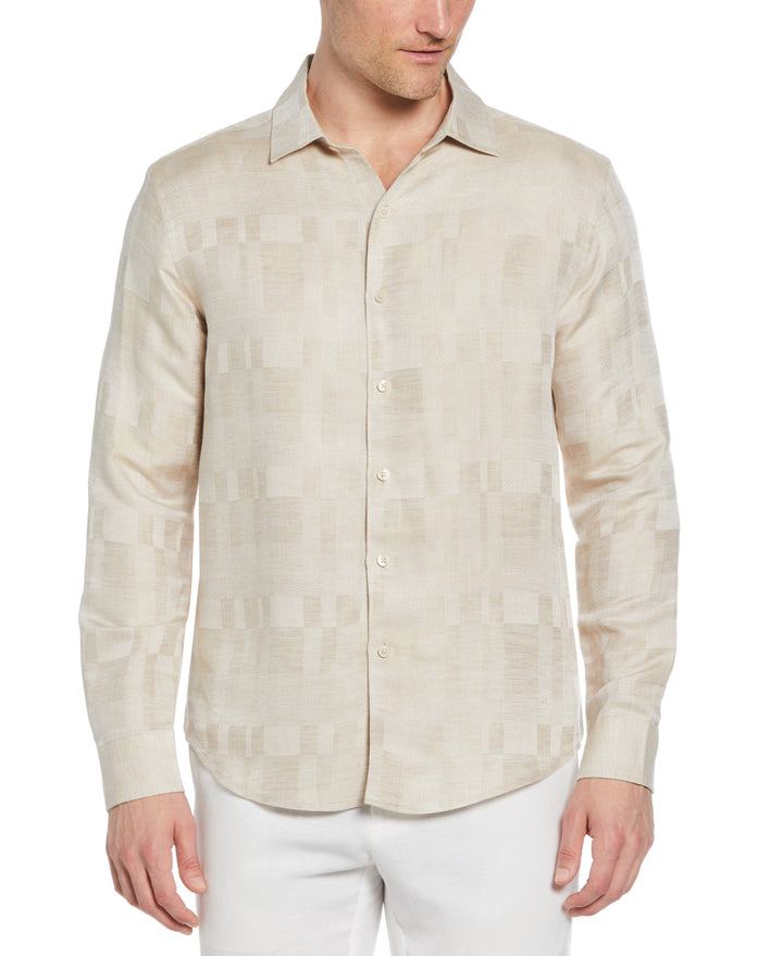 Geometric Dobby Textured Shirt (Linen) 