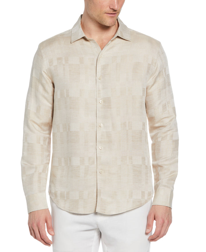 Geometric Dobby Textured Shirt (Linen) 