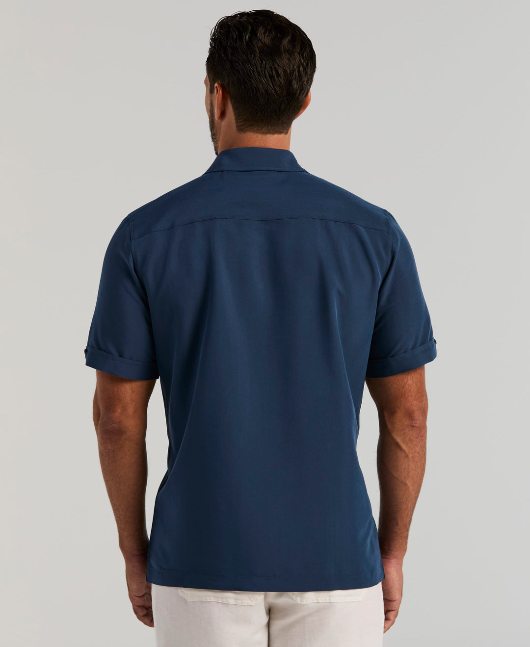 Geometric Embroidered Shirt (Insignia Blue) 