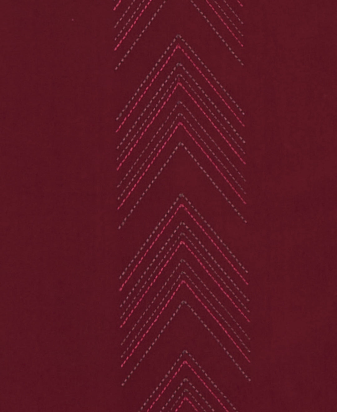 Geometric Embroidered Shirt (Cabernet) 