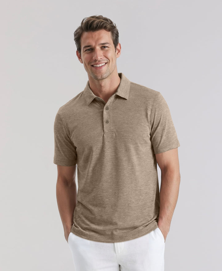 Heather Polo-Polos-Cuban Sand-M-Cubavera