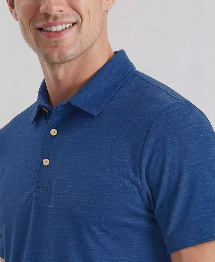 HEATHER POLO (Navy Peony Htr) 