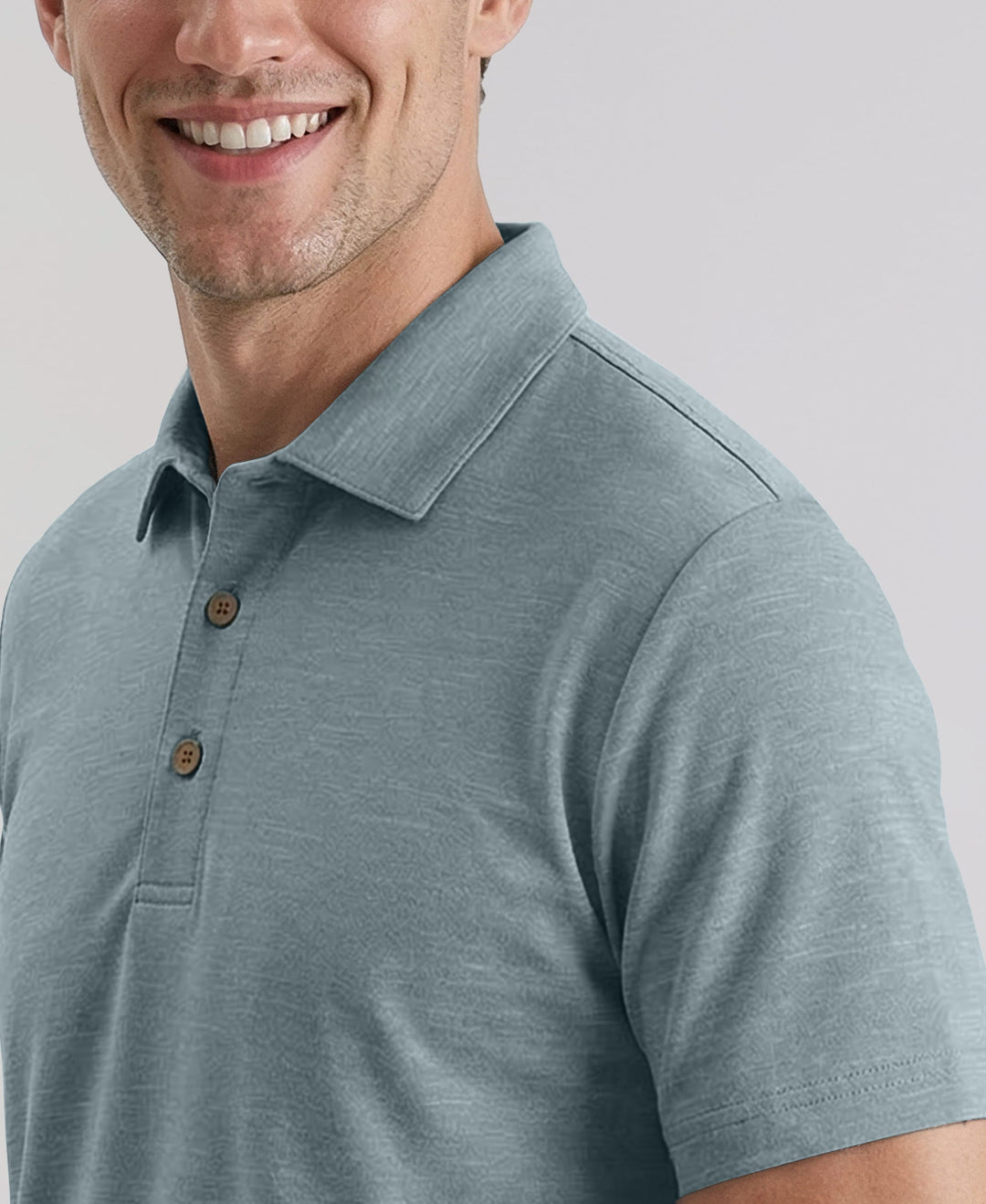 HEATHER POLO (Crystal Blue Htr) 