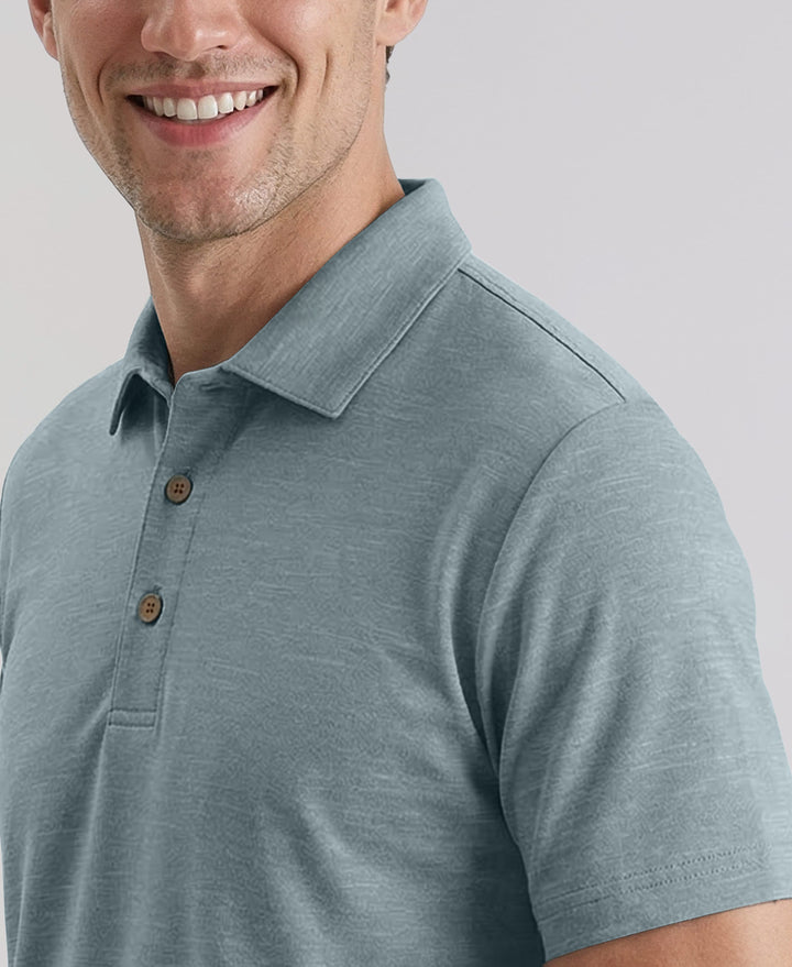 HEATHER POLO (Crystal Blue Htr) 