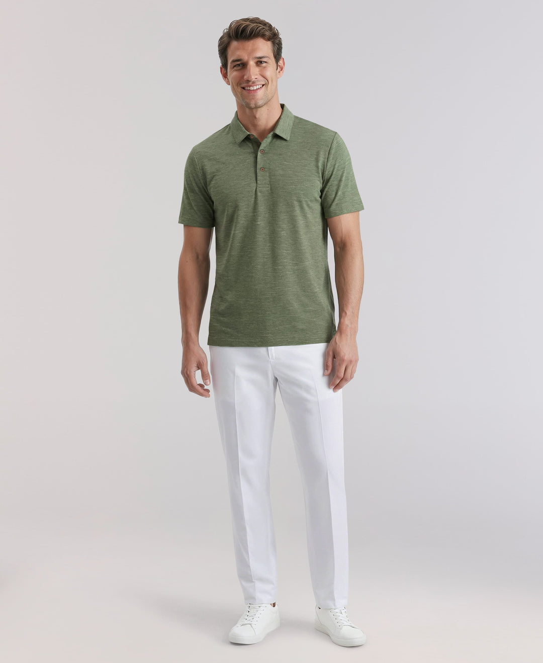 HEATHER POLO (Basil Heather) 