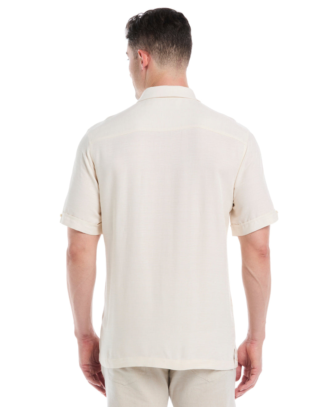 Indigo Batik Palm Print Shirt (Egret) 