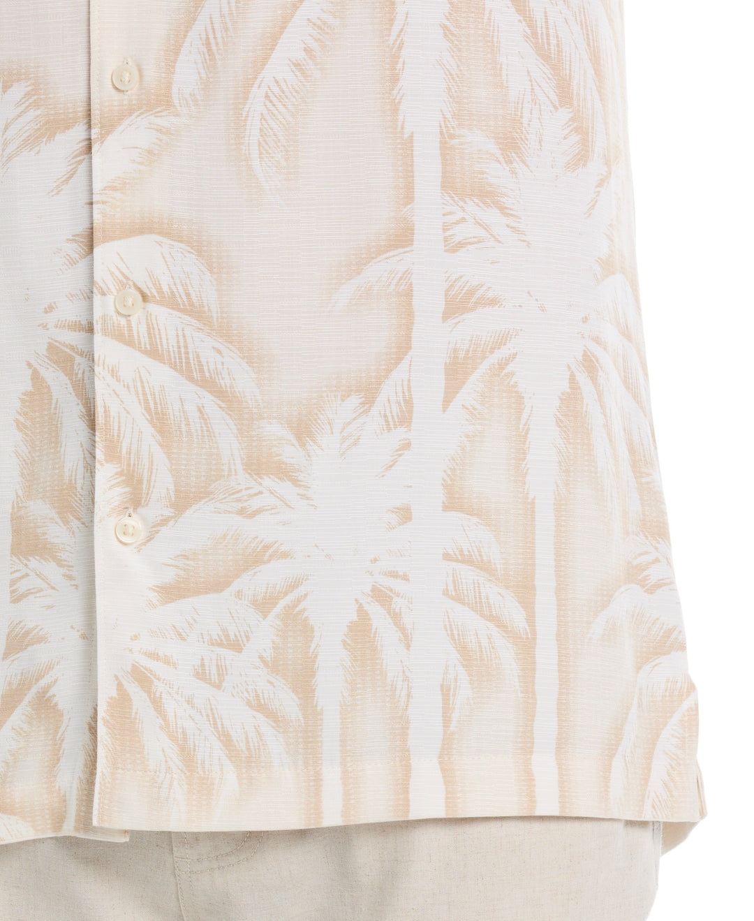 Indigo Batik Palm Print Shirt (Egret) 