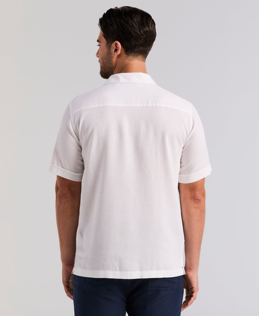 Island Scenic Print Shirt (Brilliant White) 