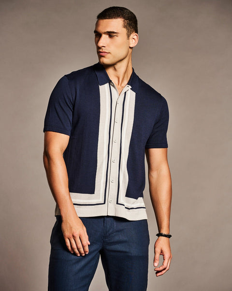 L-Shape Color Block Lightweight Sweater-Sweaters-Cubavera