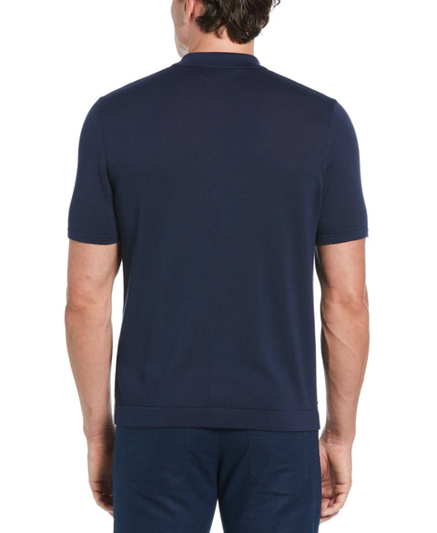 L-Shape Color Block Lightweight Sweater (Navy Iris) 