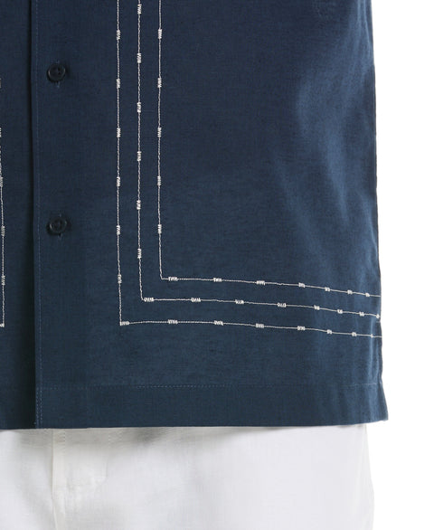 L-Shape Embroidery Shirt (Dress Blues) 