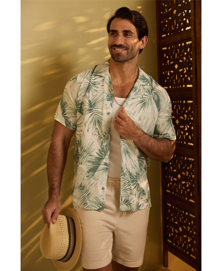 Leave Print Shirt-Casual Shirts-Cubavera