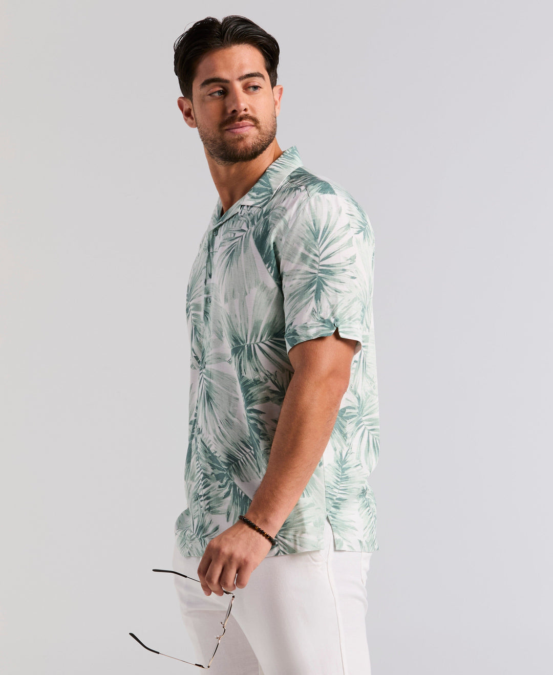 LEAVE PRINT SHIRT (Trellis) 