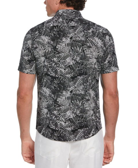 Leaves Print Shirt (Jet Black) 