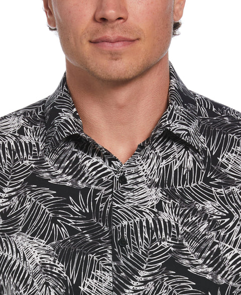 Leaves Print Shirt (Jet Black) 