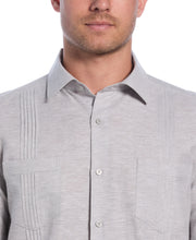 Linen Blend 4-Pocket Guayabera Shirt (Ultimate Gray) 