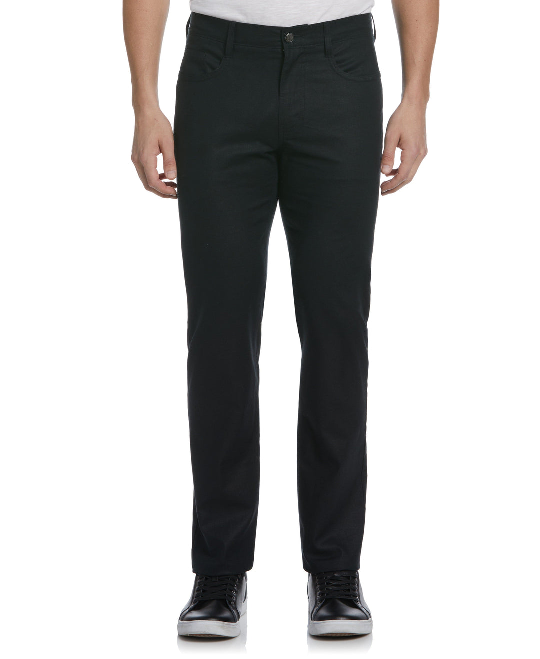 Linen Blend 5 Pocket Pant (Jet Black) 