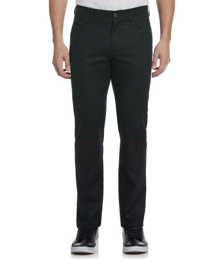 Linen Blend 5 Pocket Pant (Jet Black) 