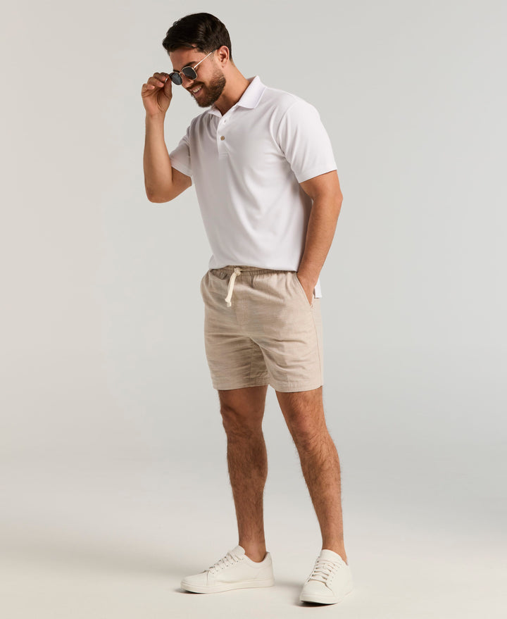 Linen Blend 7" Short (Island Fossil) 